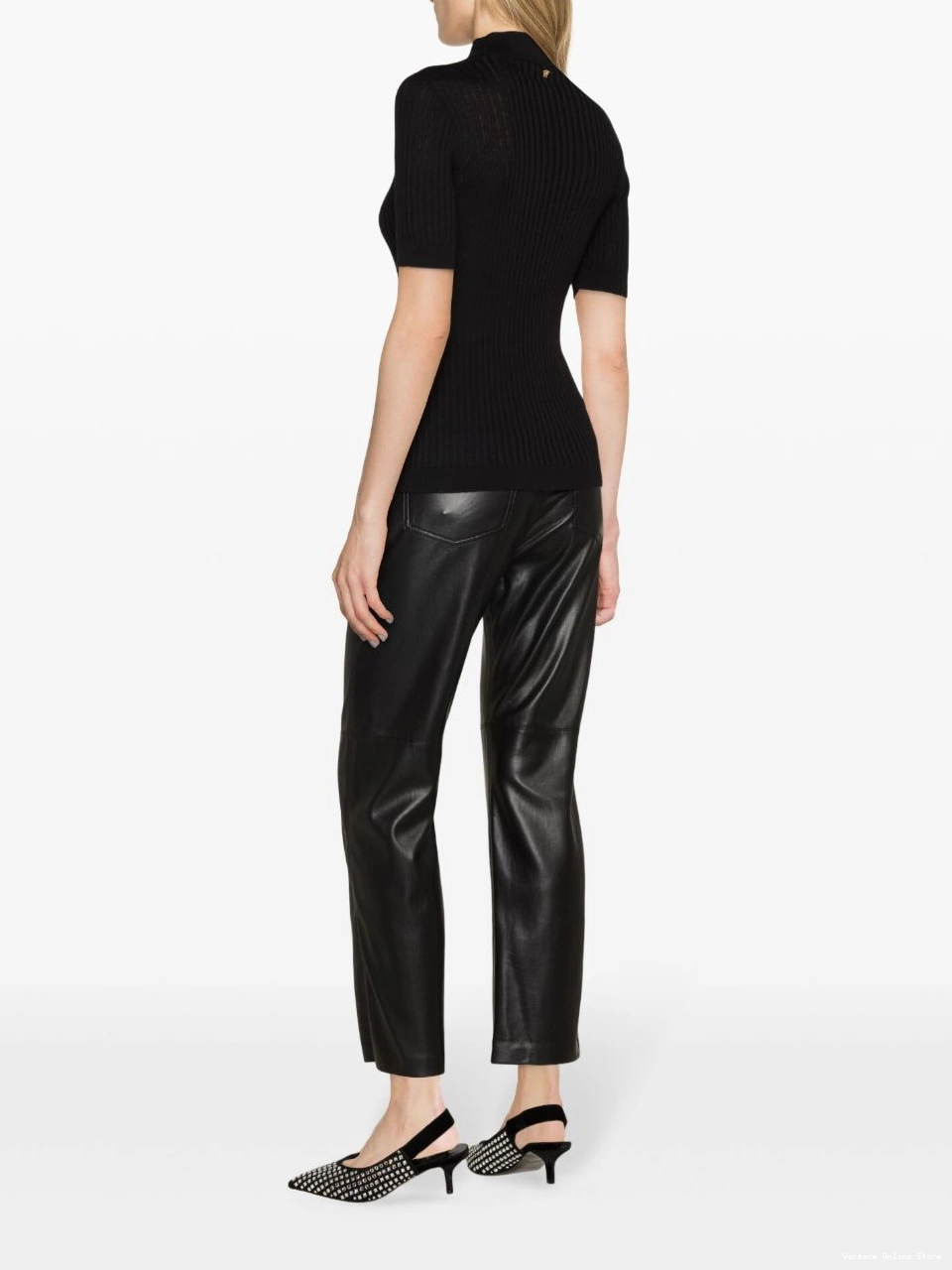 Affordable Women top Versace ribbed-knit wool 0810